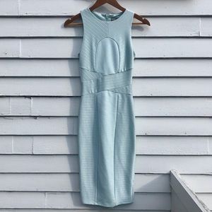 Light blue bodycon midi dress